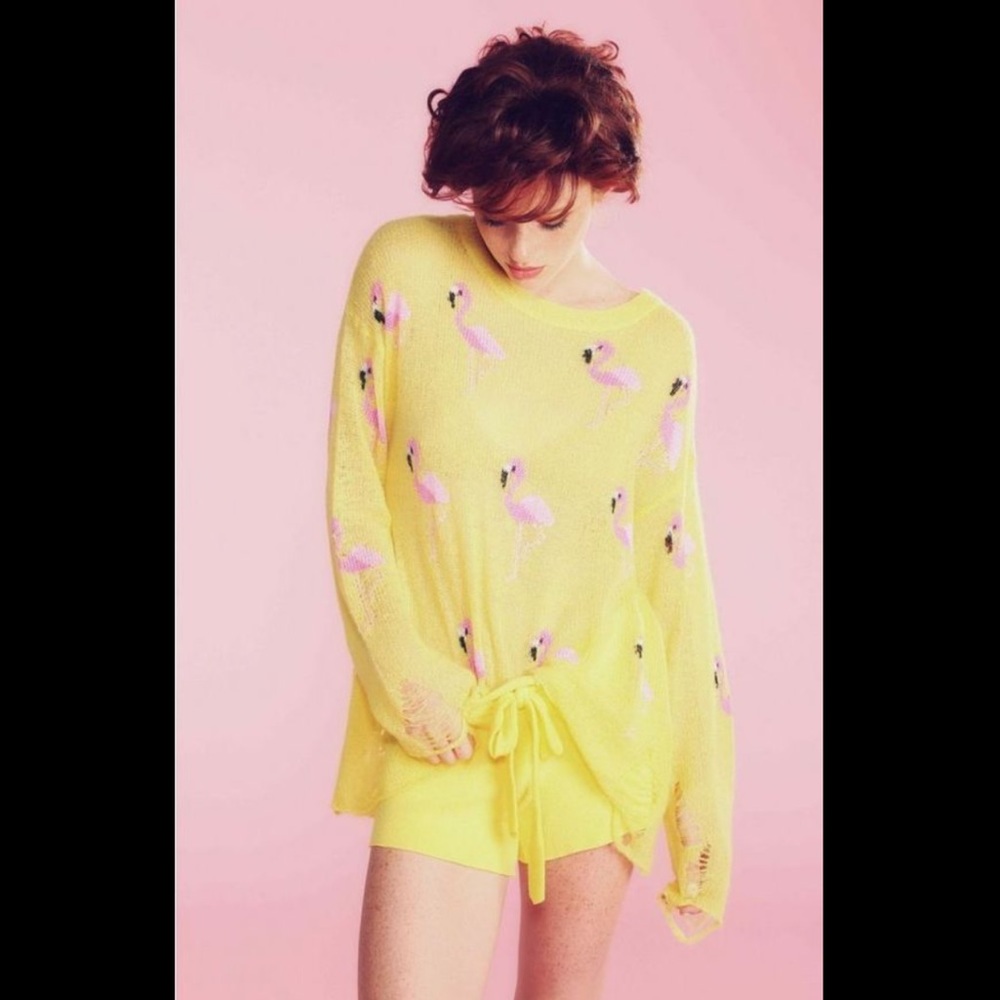 WILDFOX Miami Suburb Lenon Sweater Sz L